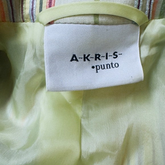 Akris Punto striped silk blazer/skirt set - Picture 8 of 15